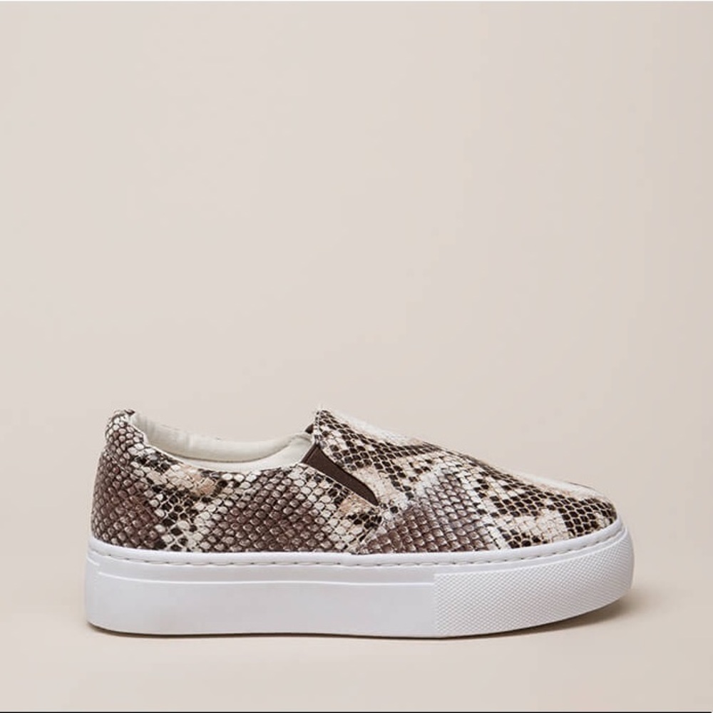 Snakeskin Platform Sneakers